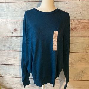 XL St Johns Bay teal colored long sleeve crew neck sweater. New with tags